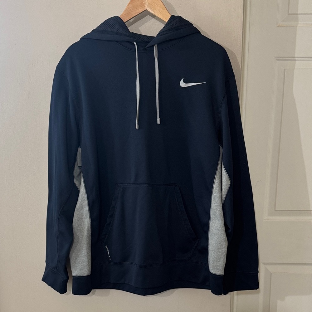 Nike Black and Grey Pullover Hoodie